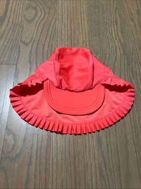 H&M Coral Pink Ruffle Sun Beach Water Visor Hat